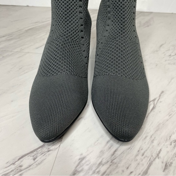 Eileen Fisher Honey Gray Knit Stretch Bootie 8 1/2 - Picture 10 of 14